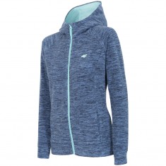 4F Warm Fleece hoodie, dame, blå