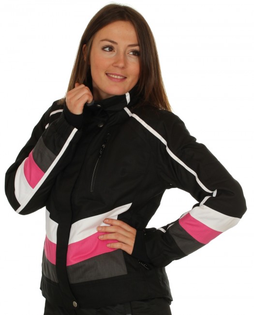 DIEL Ultra skijakke, dame, sort/rosa