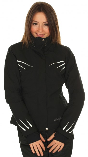 DIEL Alpine kort dameskijakke, sort