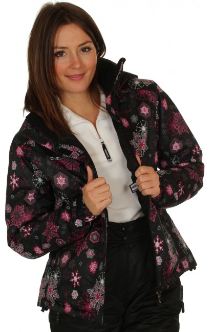 DIEL Sport dameskijakke, sort/pink