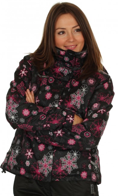DIEL Sport dameskijakke, sort/pink