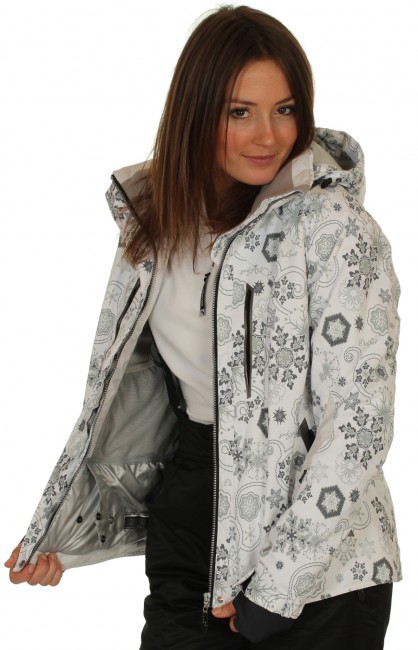 DIEL Ultra skijakke, dame, hvid/gr�