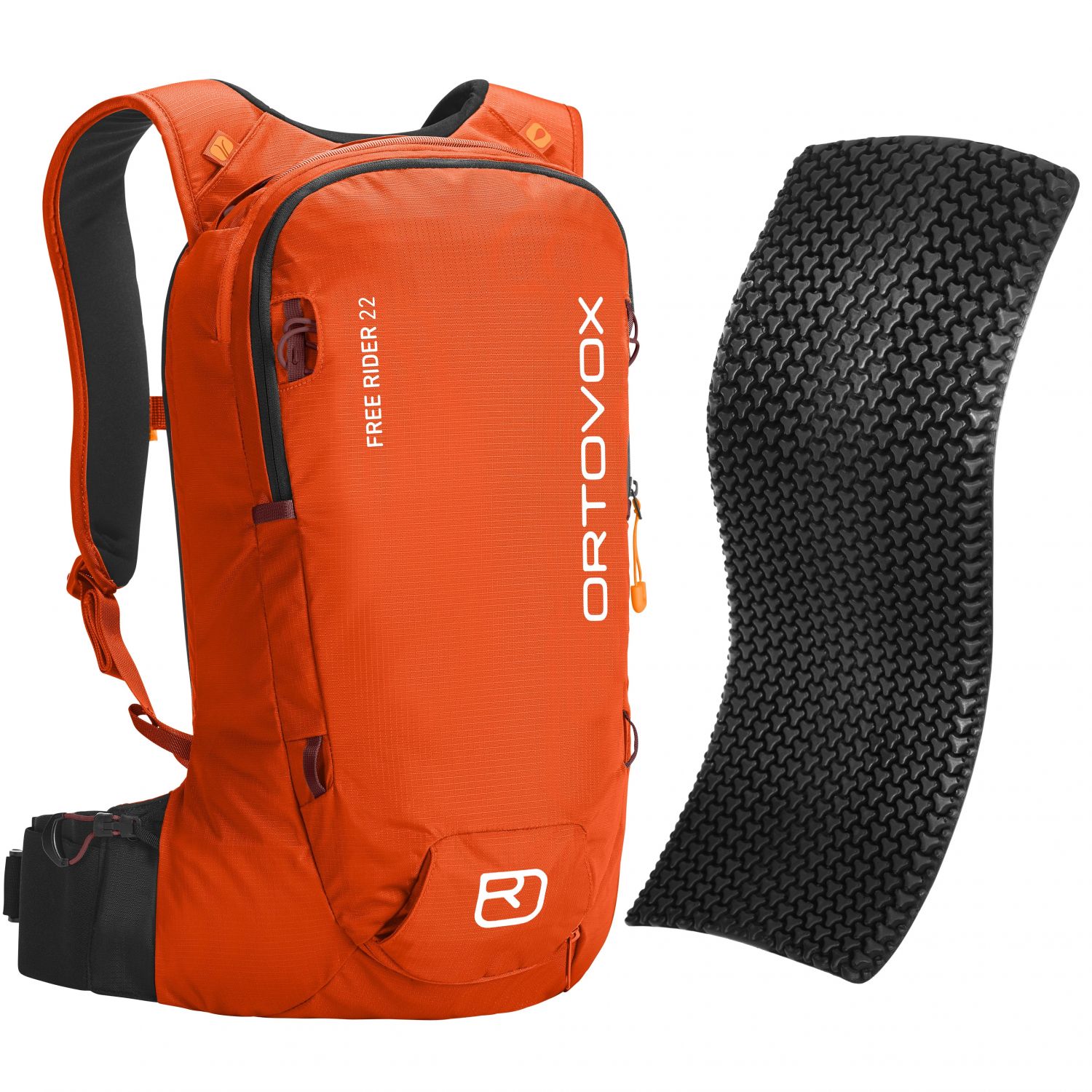 Ortovox Free Rider 22 + Spine Protector, hot orange