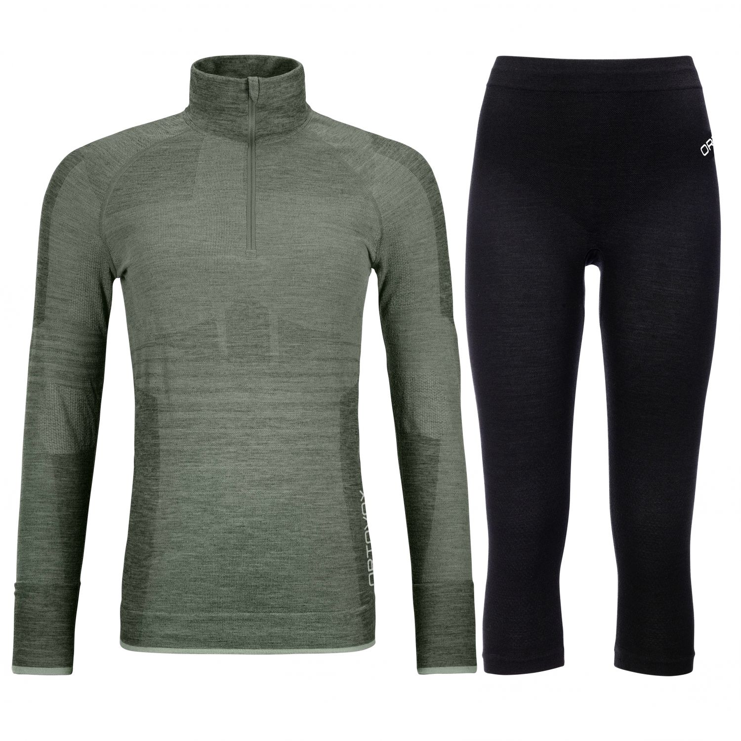 Ortovox 230 Competition 1/2 zip / 3/4 pant, set, Damen, grün/schwarz