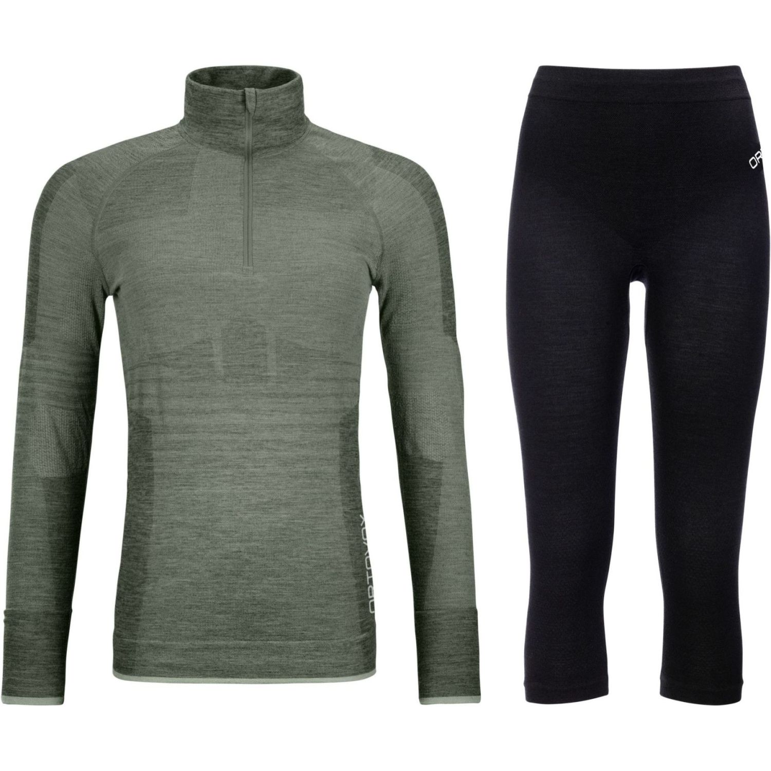 Ortovox 230 Competition 1/2 zip / 3/4 pant, sæt, dame, grå/sort