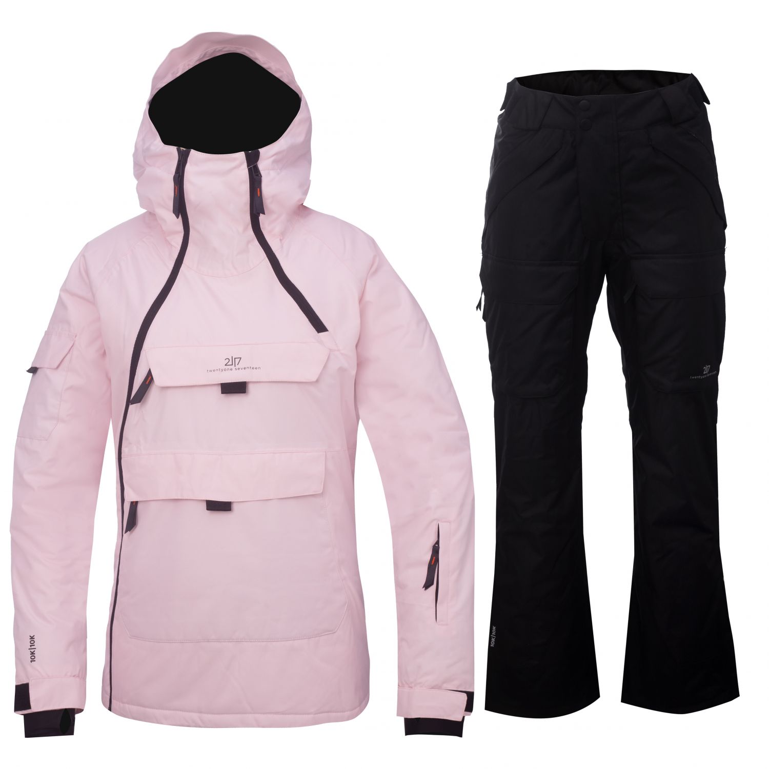 2117 of Sweden Tybble, ski set, women, pink/black