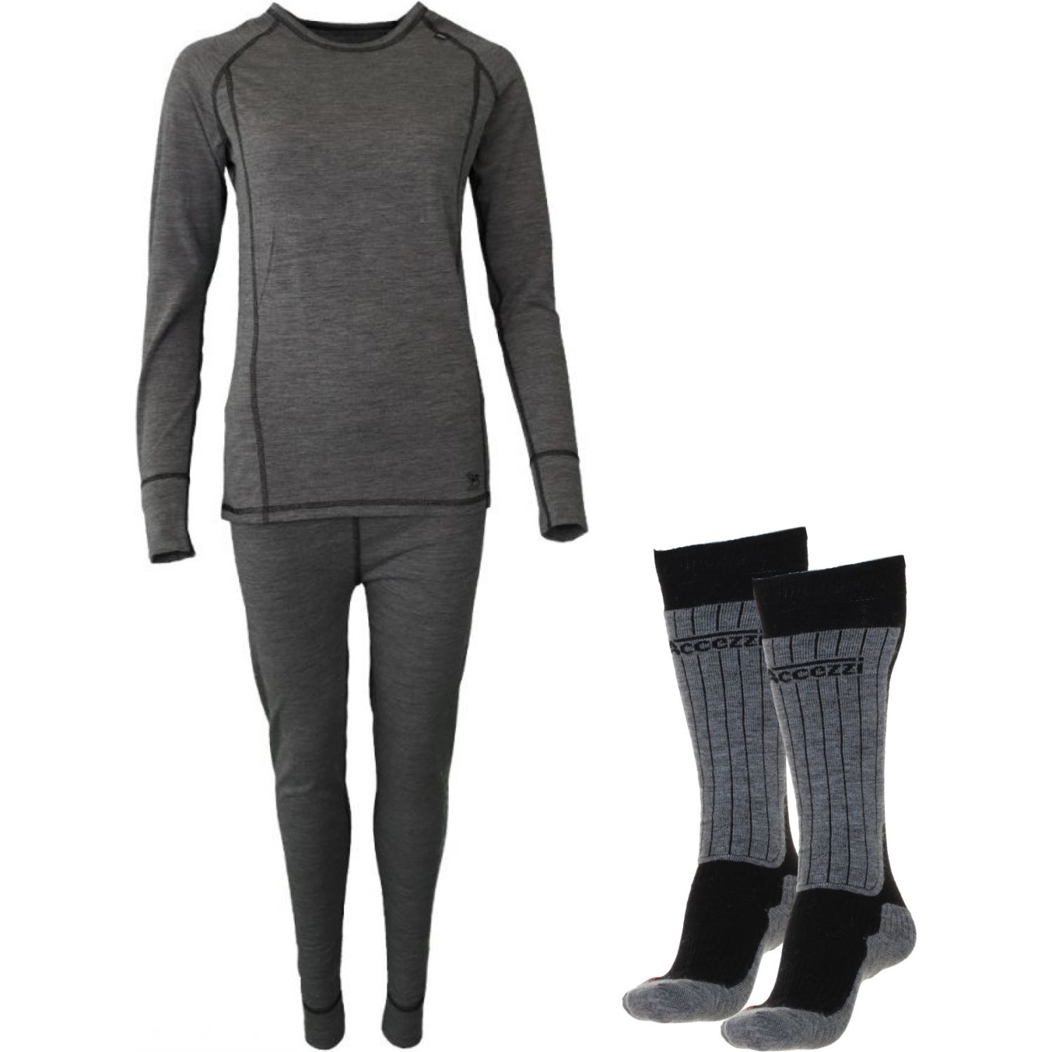 Accezzi merino Skiunterwäsche + 2 Paar Merino-Socken, Damen
