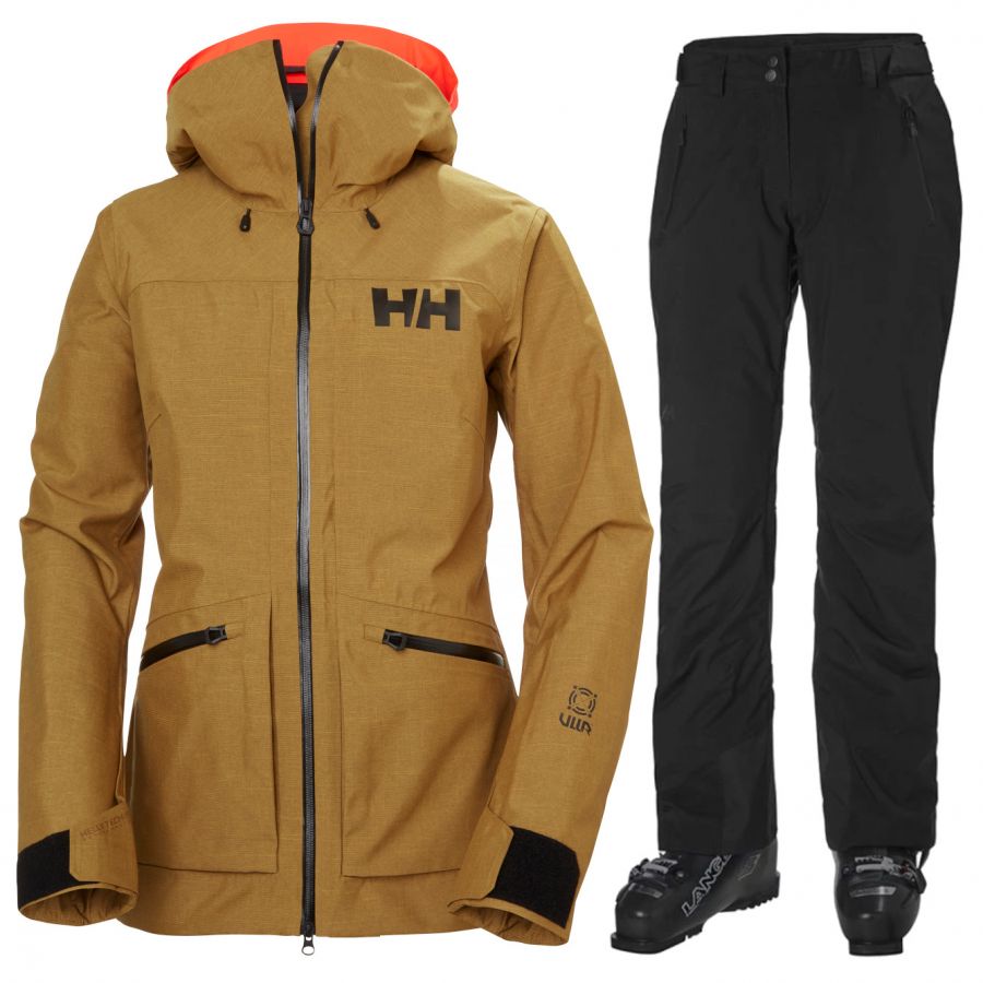 Helly Hansen Powderqueen/Legendary Skiset, Damen, lynx/musta