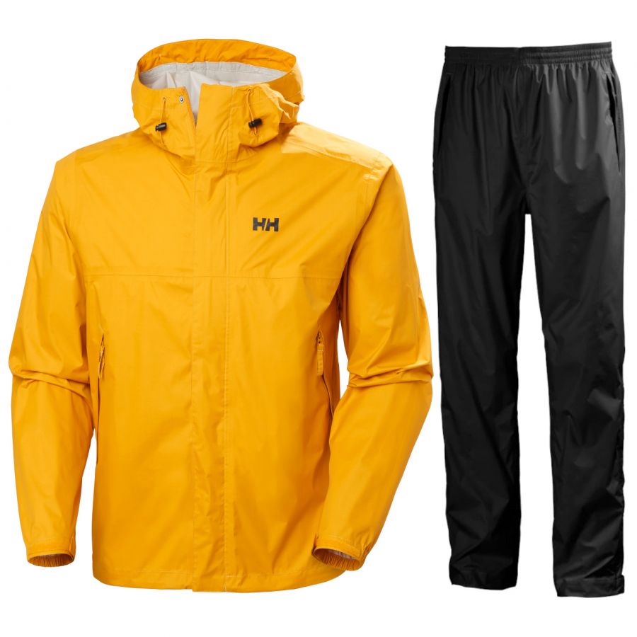 Helly Hansen Loke, zestaw przeciwdeszczowy, męski, żółta/czarny