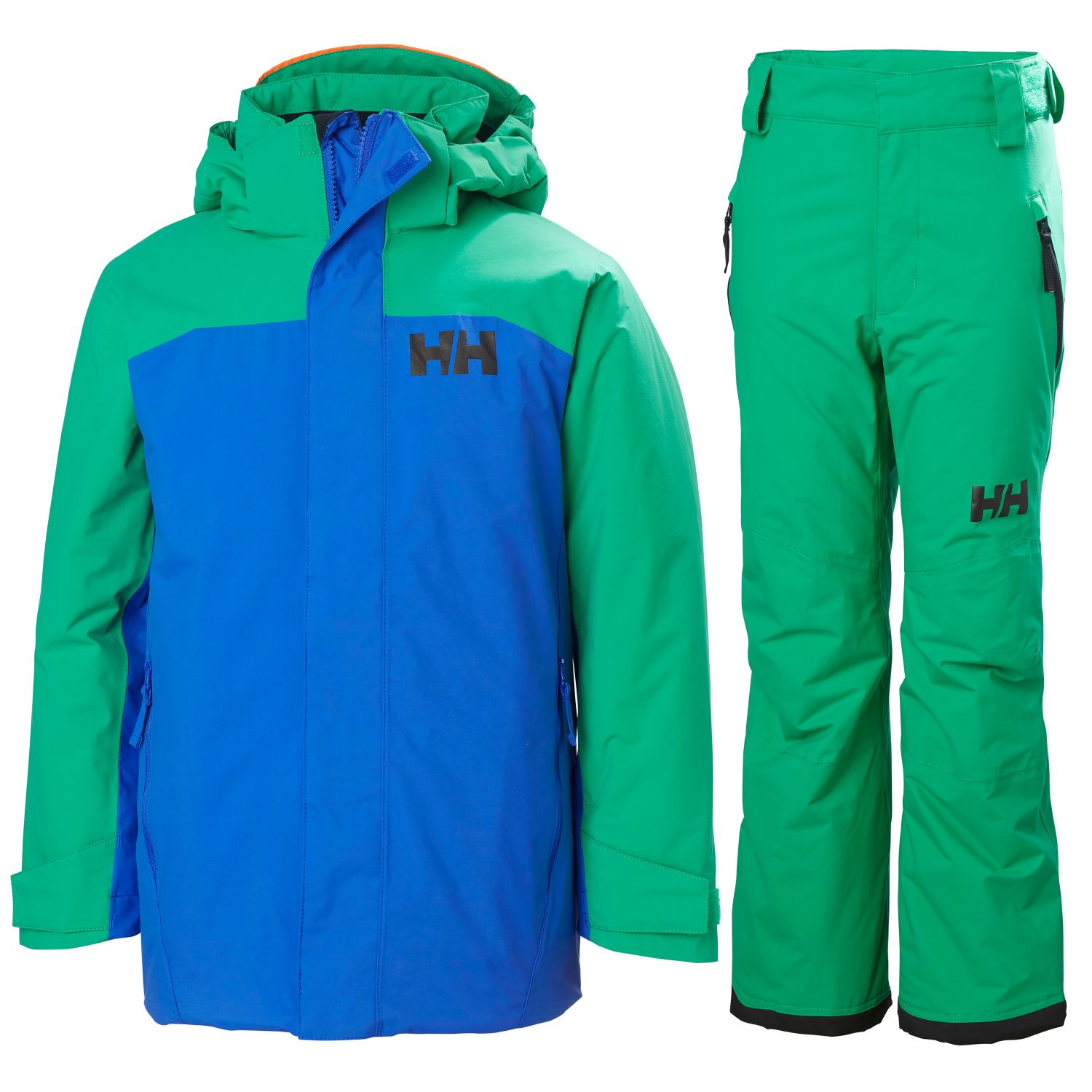 Zestaw narciarski Helly Hansen Level/Legendary, juniorski, niebieski/zielony