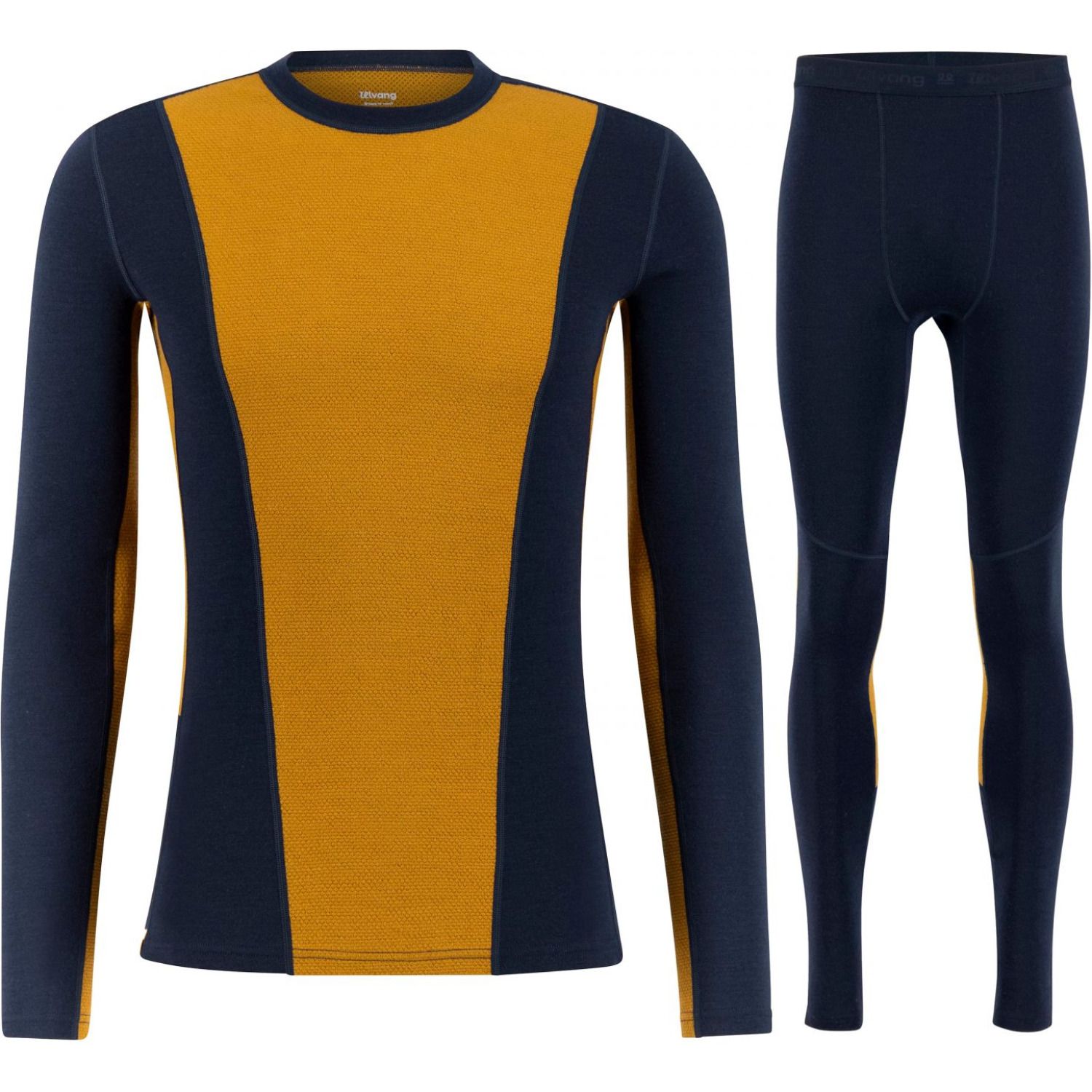 Ulvang Peak Map Crew Baselayer Mens - Navy Blue/Cathay Spice - Str. M - Undertrøje