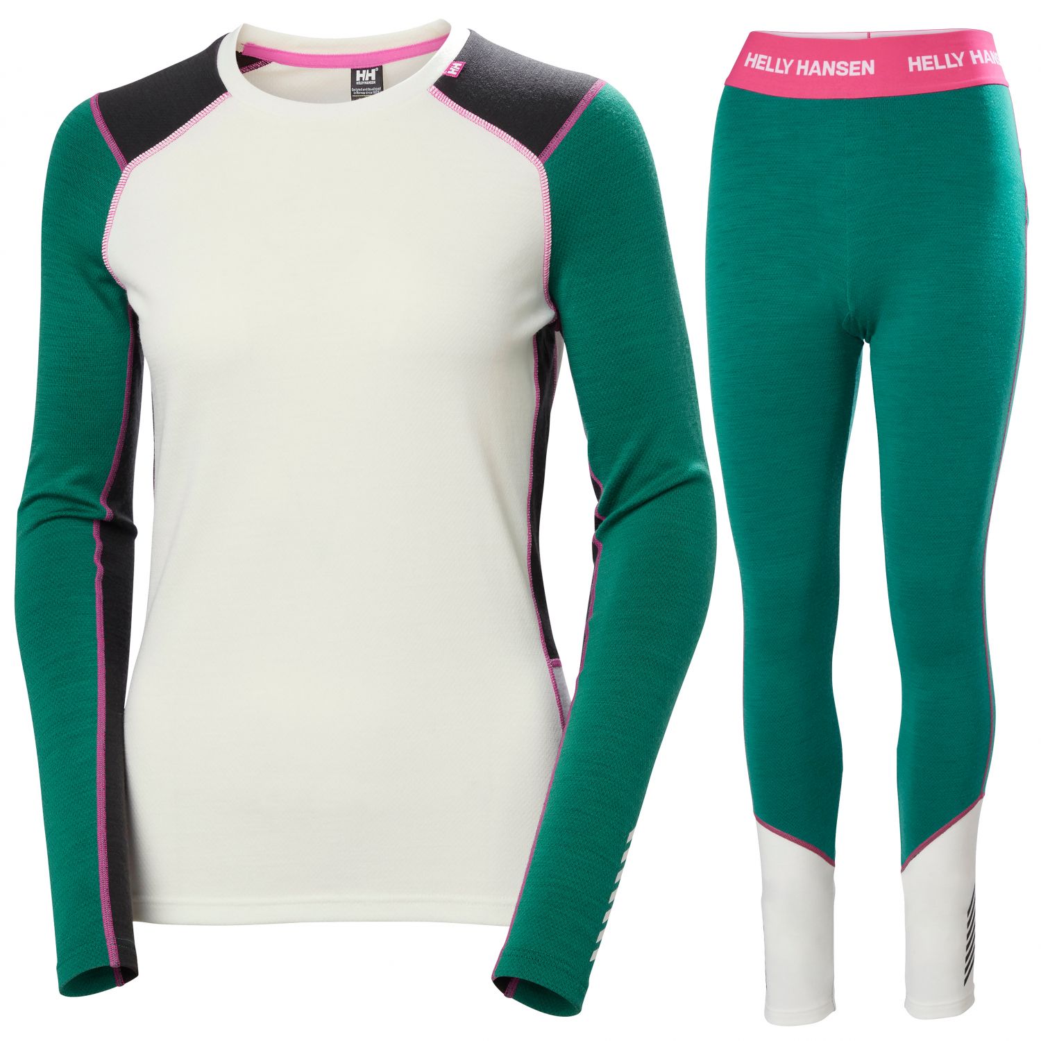 Helly Hansen Lifa Merino Midweight Crew ensemble, femmes, vert