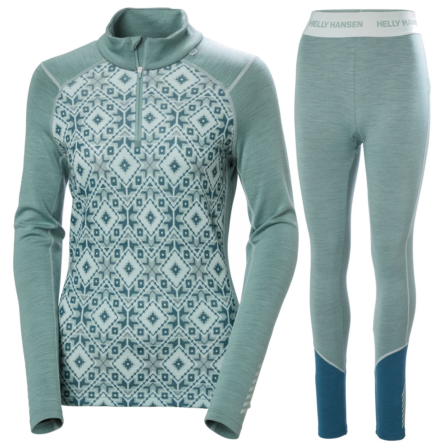 Helly Hansen Lifa Merino Midweight Graphic H/Z, sæt, dame, cactus