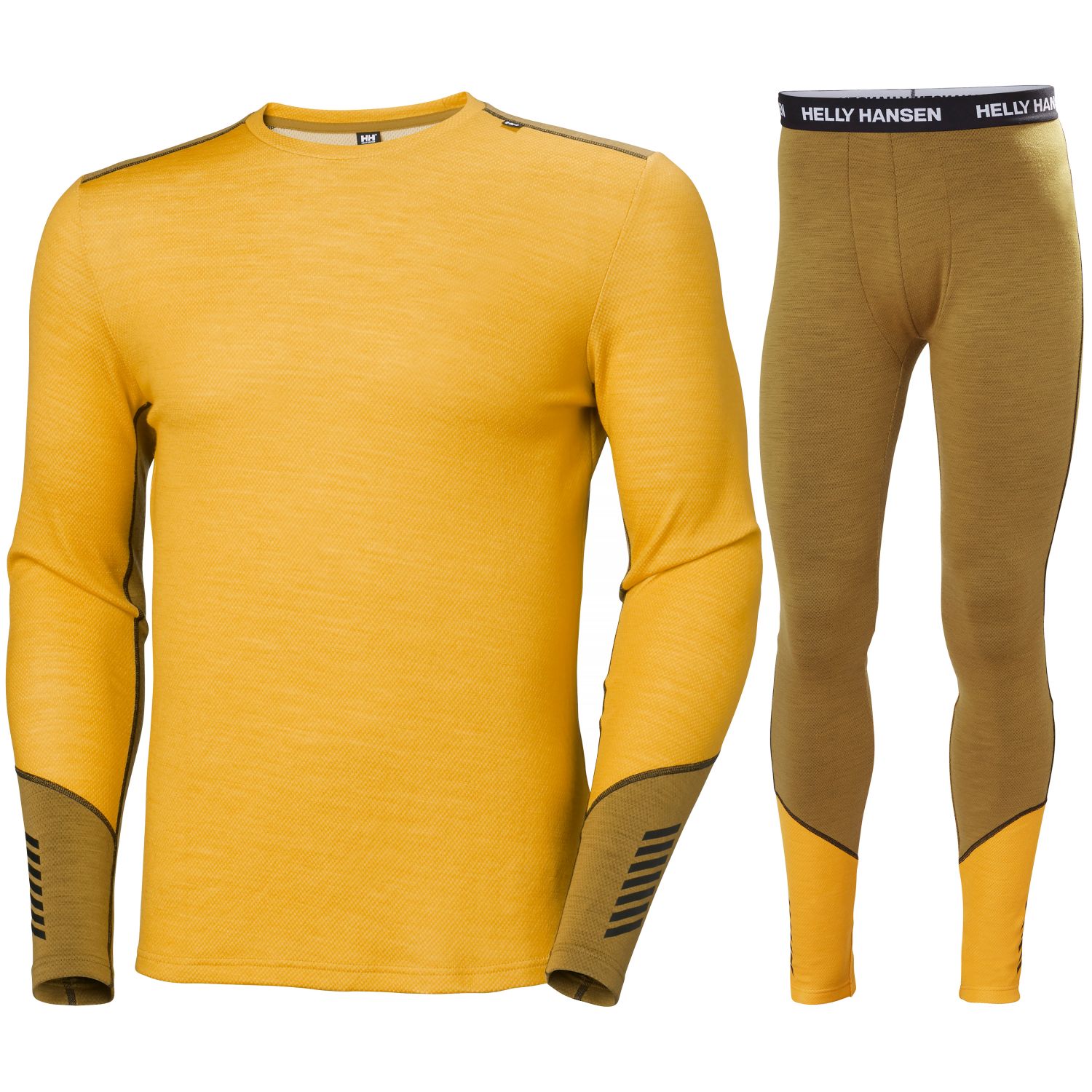 Helly Hansen Lifa Merino Midweight Crew, sett, Herre, Golden Glow