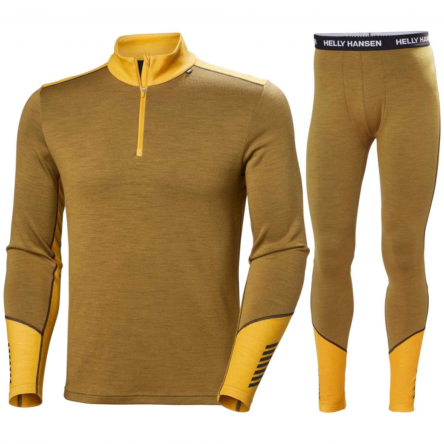 Helly Hansen Lifa Merino Midweight H/Z, ensemble, hommes, jaune