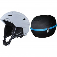 Cairn Impulse, casque de ski, blanc + Accezzi Cortina, helmetcase