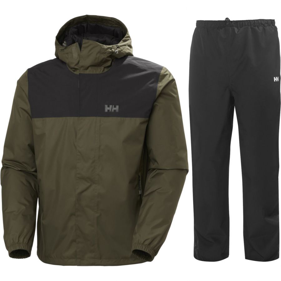 Helly Hansen Vancouver/Seven J regenpak, mannen, groen/black