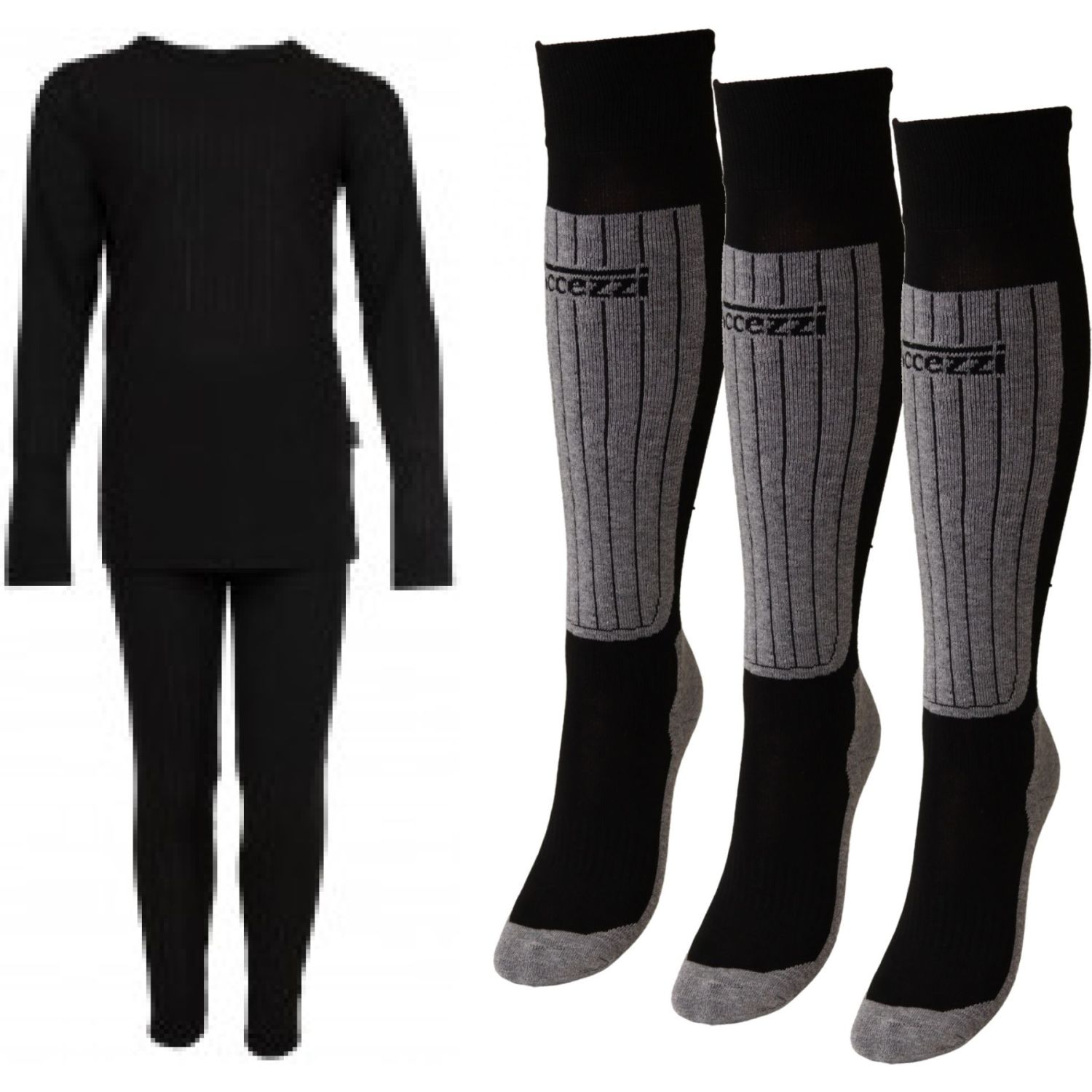 Accezzi Accezzi Skiunterwäsche + 3 Paar Coolmax Socken, Damen,