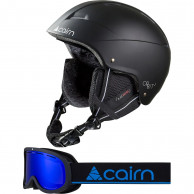 Cairn Orbit, kask narciarski + gogle, zestaw, junior, czarny