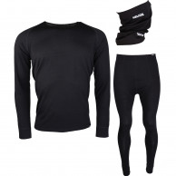 Helios Merino One, ensemble + tour de cou, hommes, noir