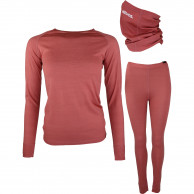 Helios Merino One, Set + nekwarmer, Dames, roze