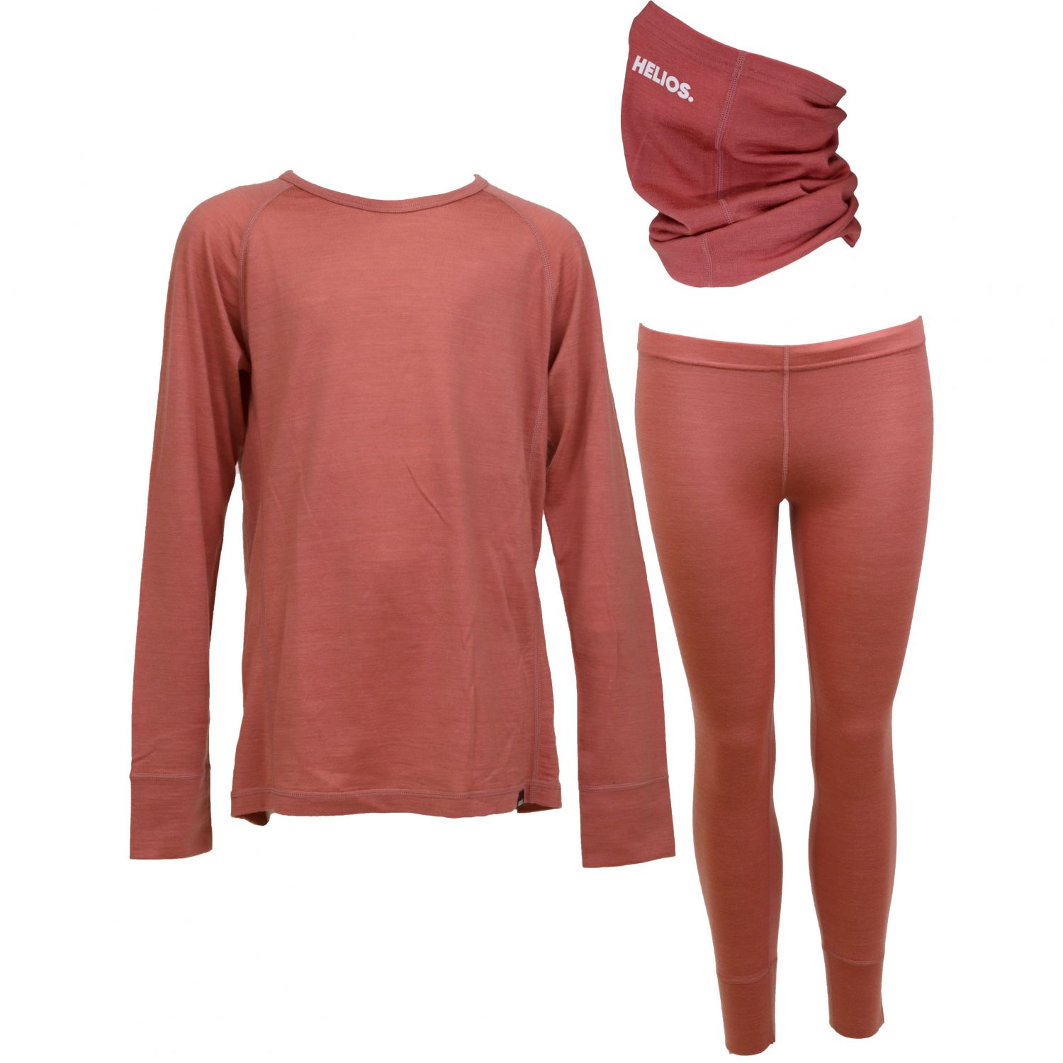 Helios Merino One, set + neck warmer, Junior, dusty rose