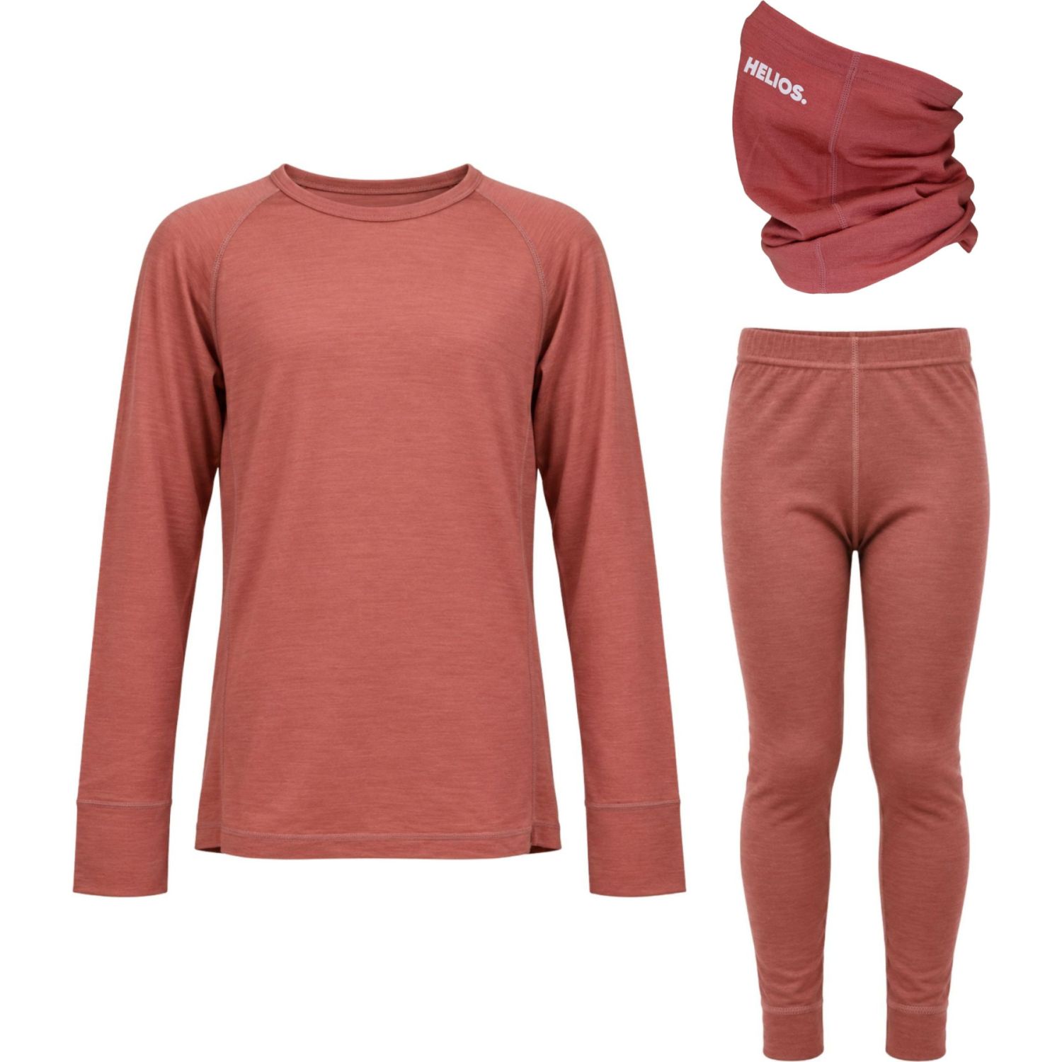Helios Merino One, sæt + halsedisse, Junior, lyserød