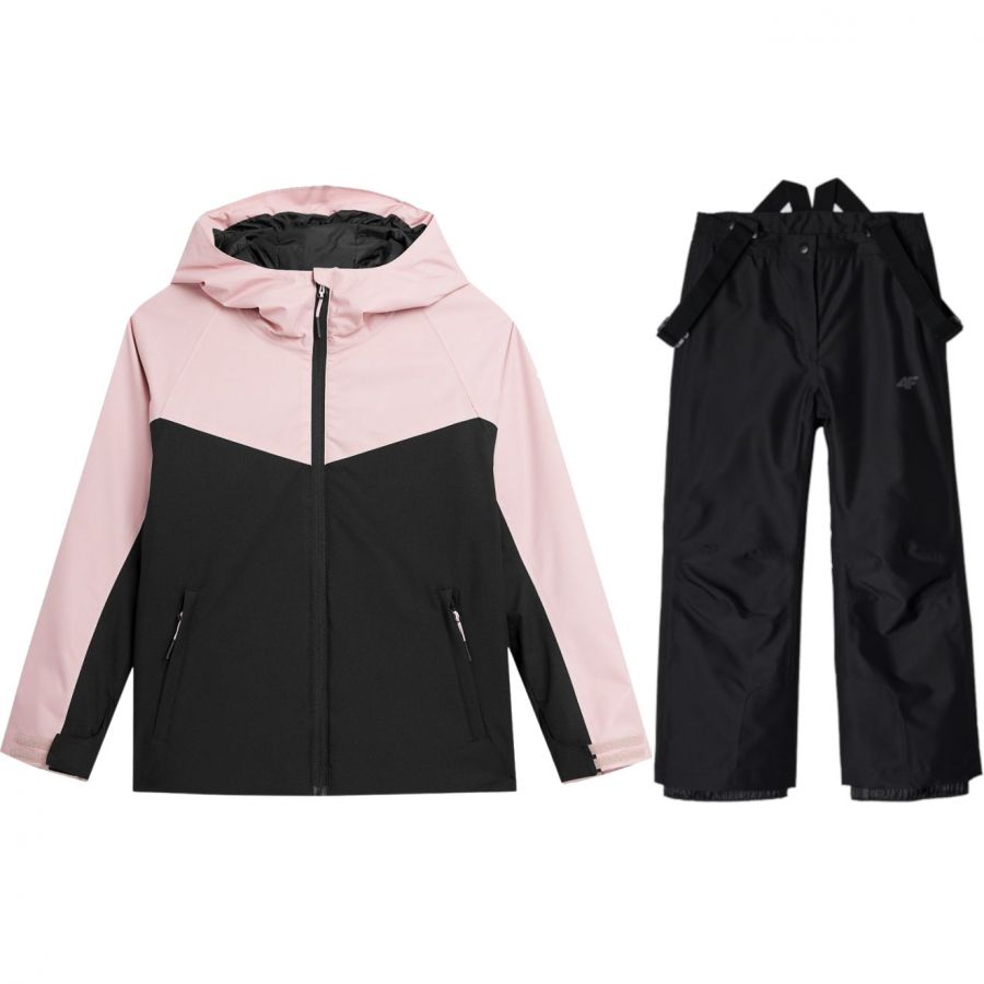 4F Vivian/Lara, ski set, junior, light pink/black