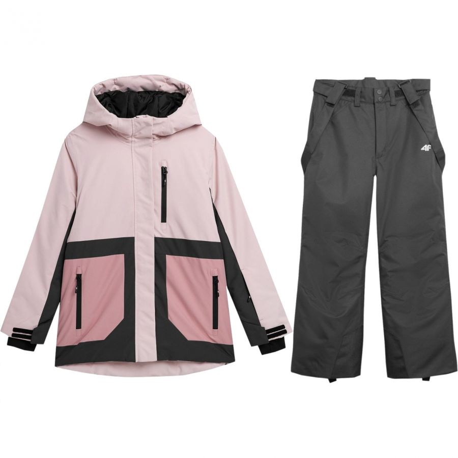 4F Eva/Henry, ski set, junior, light pink/black