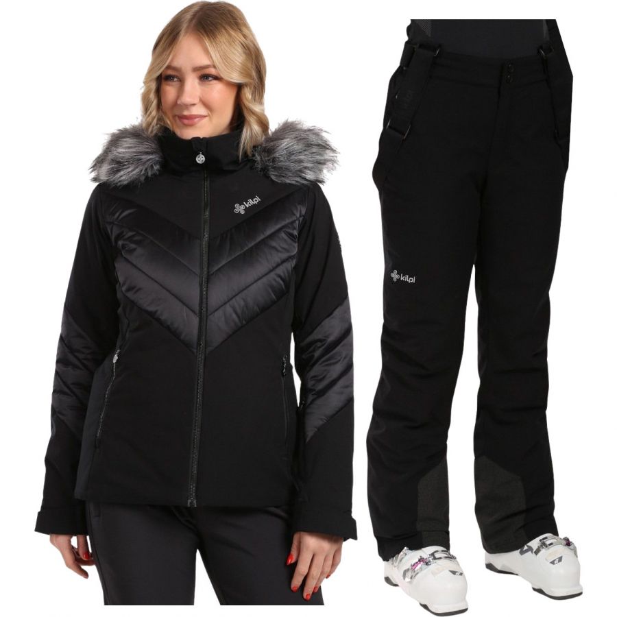 Kilpi Lin/Elare, ski set, dames, zwart