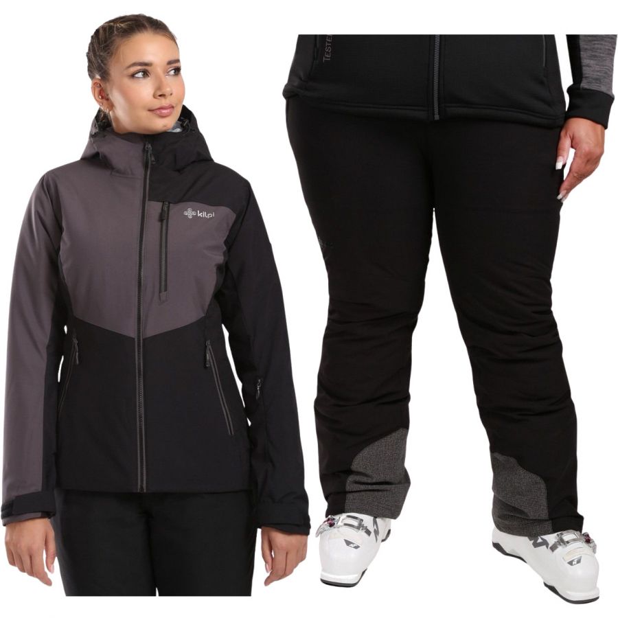 Kilpi Flip/Elare, Plus Size, ski set, dames, zwart