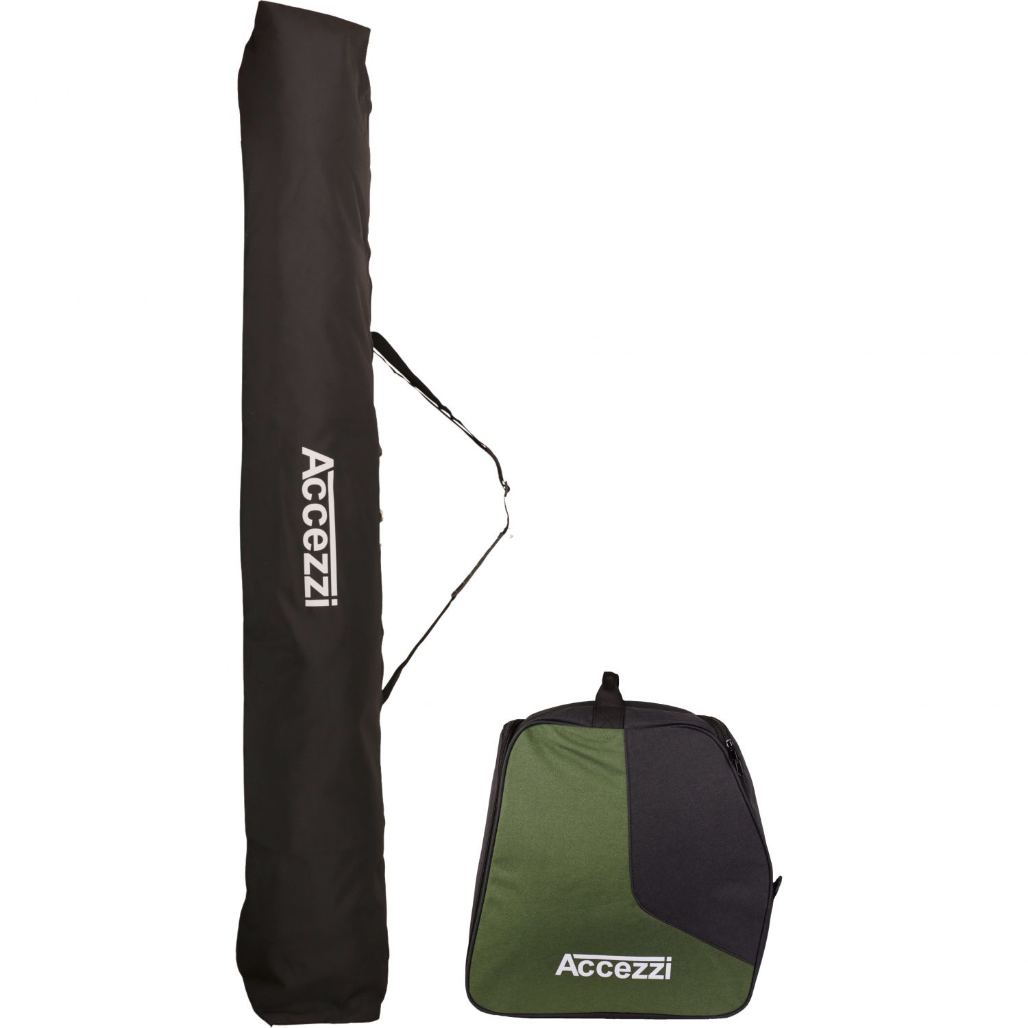 Accezzi Wagrain Ski Bag 170 cm + Accezzi Boot Bag vert foncé