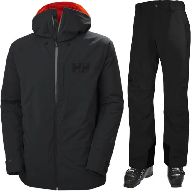 Helly Hansen Powderface/Legendary skisæt, Herre, sort