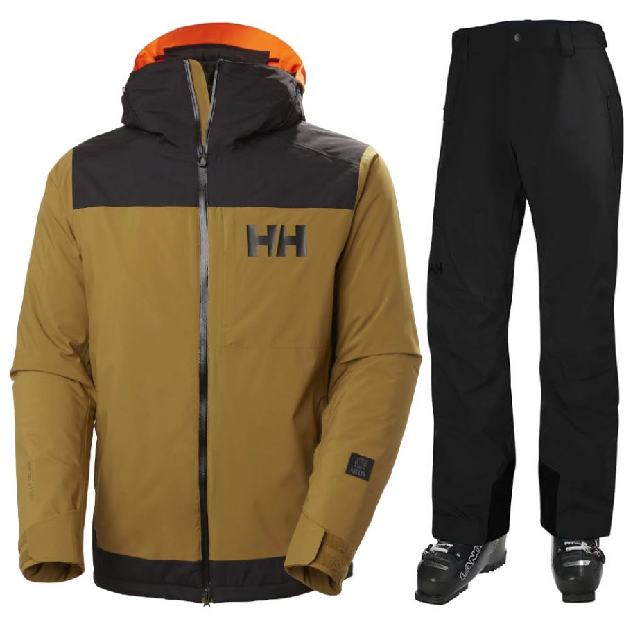 Helly Hansen Powdreamer/Legendary skisetti, Miesten, musta/ruskea