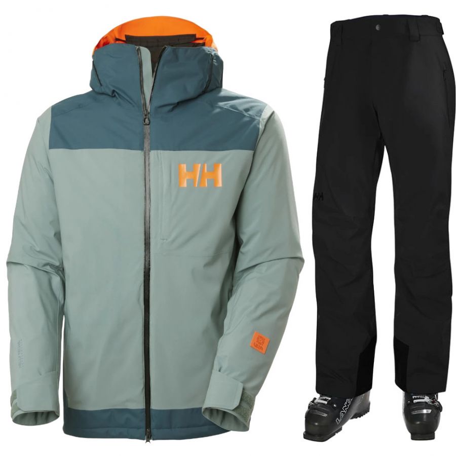 Helly Hansen Powdreamer/Legendary skisetti, Miesten, musta/cactus