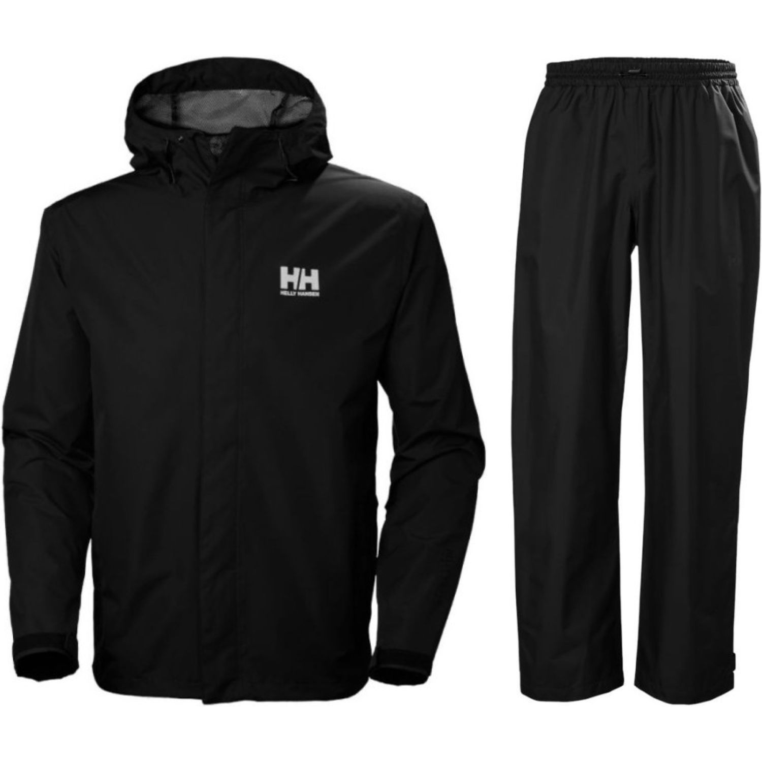 Helly Hansen Seven J/HH Rain, regnsæt, herre, sort - DKK 943 - Spar 52%