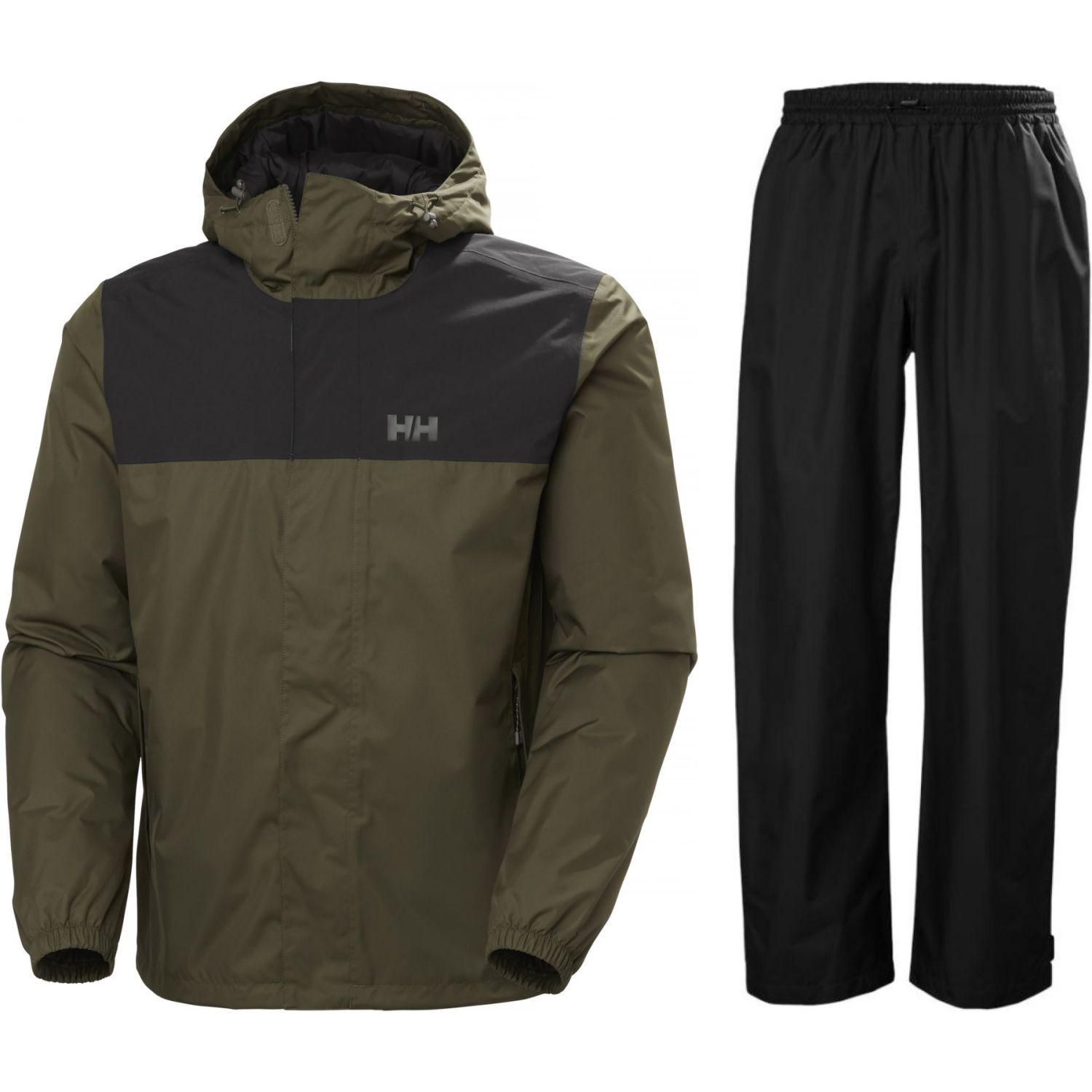 Helly Hansen Vancouver/HH Rain, sadeasu, miehet, vihreä/musta