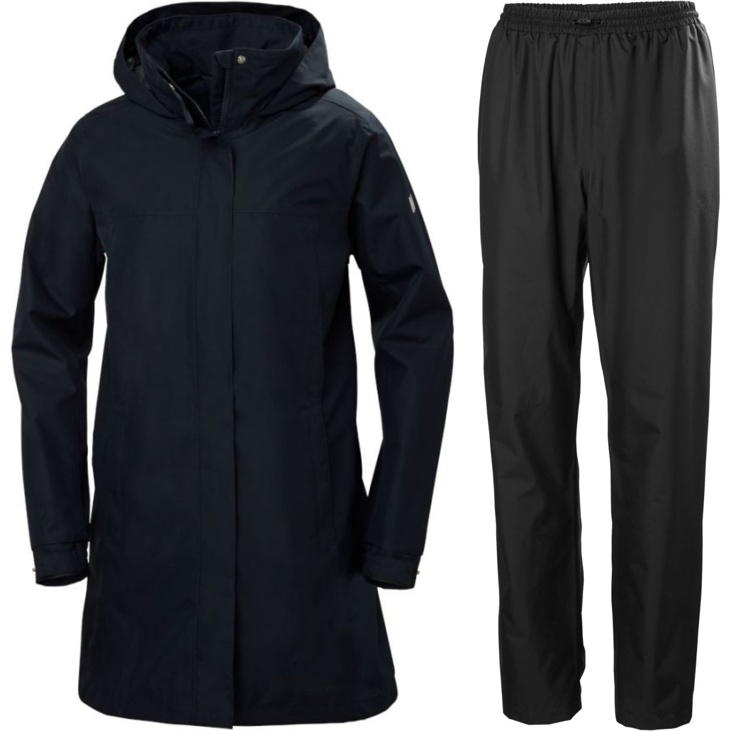Helly Hansen Aden Long/HH Rain, sadeasu, naiset, laivastonsininen/musta