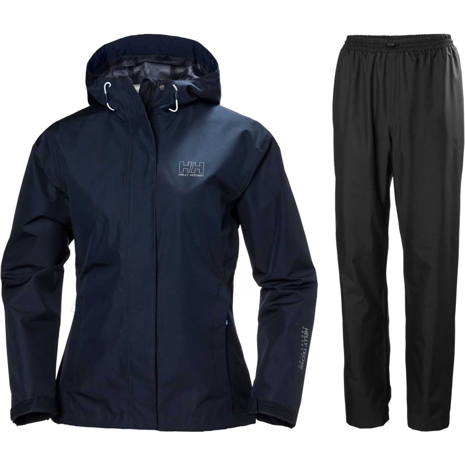 Helly Hansen Seven J/HH Rain, regenpak, dames, donkerblauw/zwart