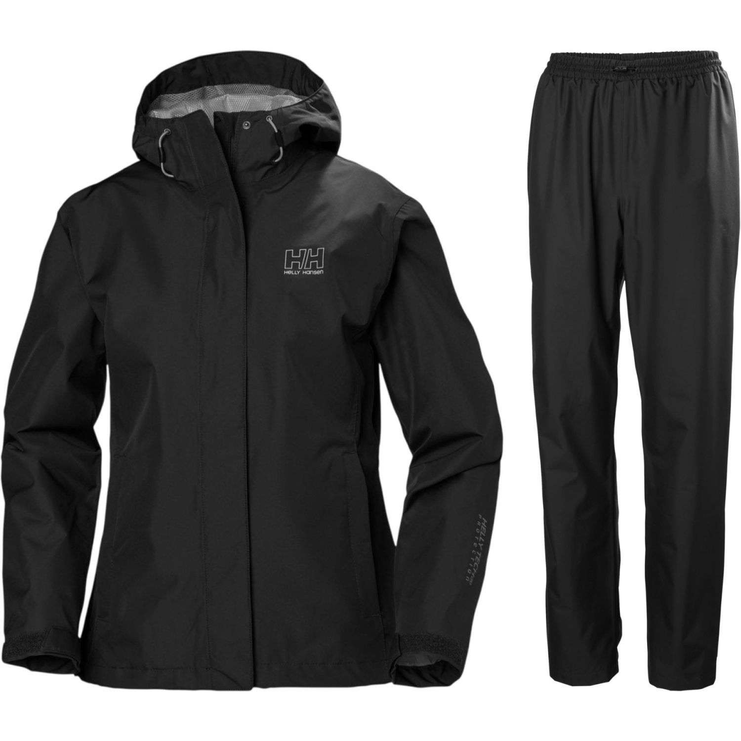 Helly Hansen Seven J/HH Rain, sadeasu, naiset, musta