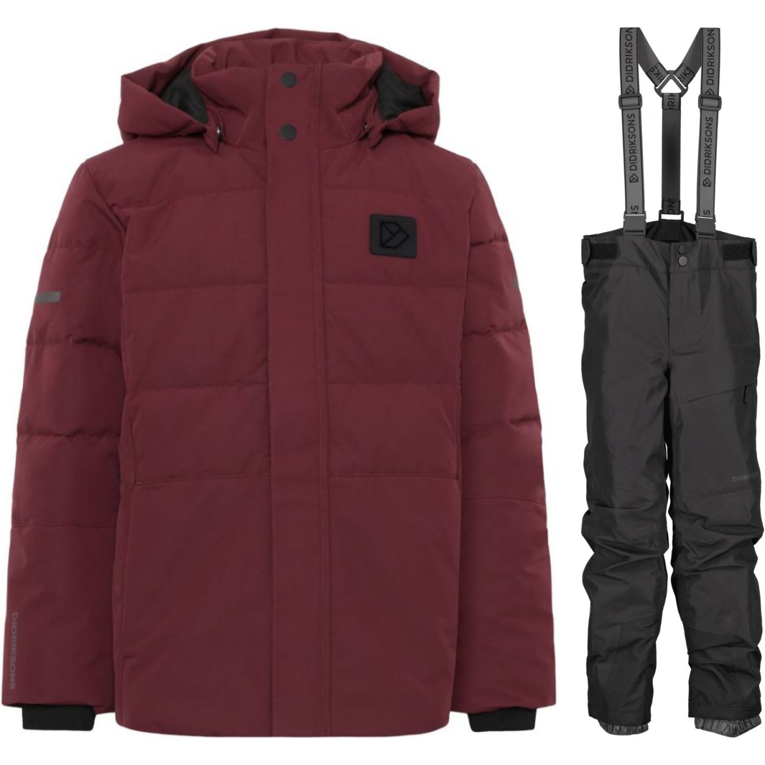 Didriksons Dacit/Silikat Winterset, Junior, schwarz/dunkelrot