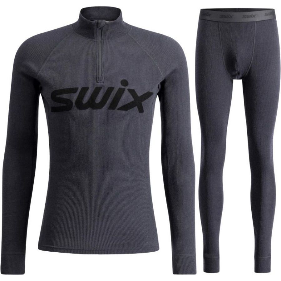 Swix RaceX Merino Half Zip/Pants sæt, herre, mørkegrå