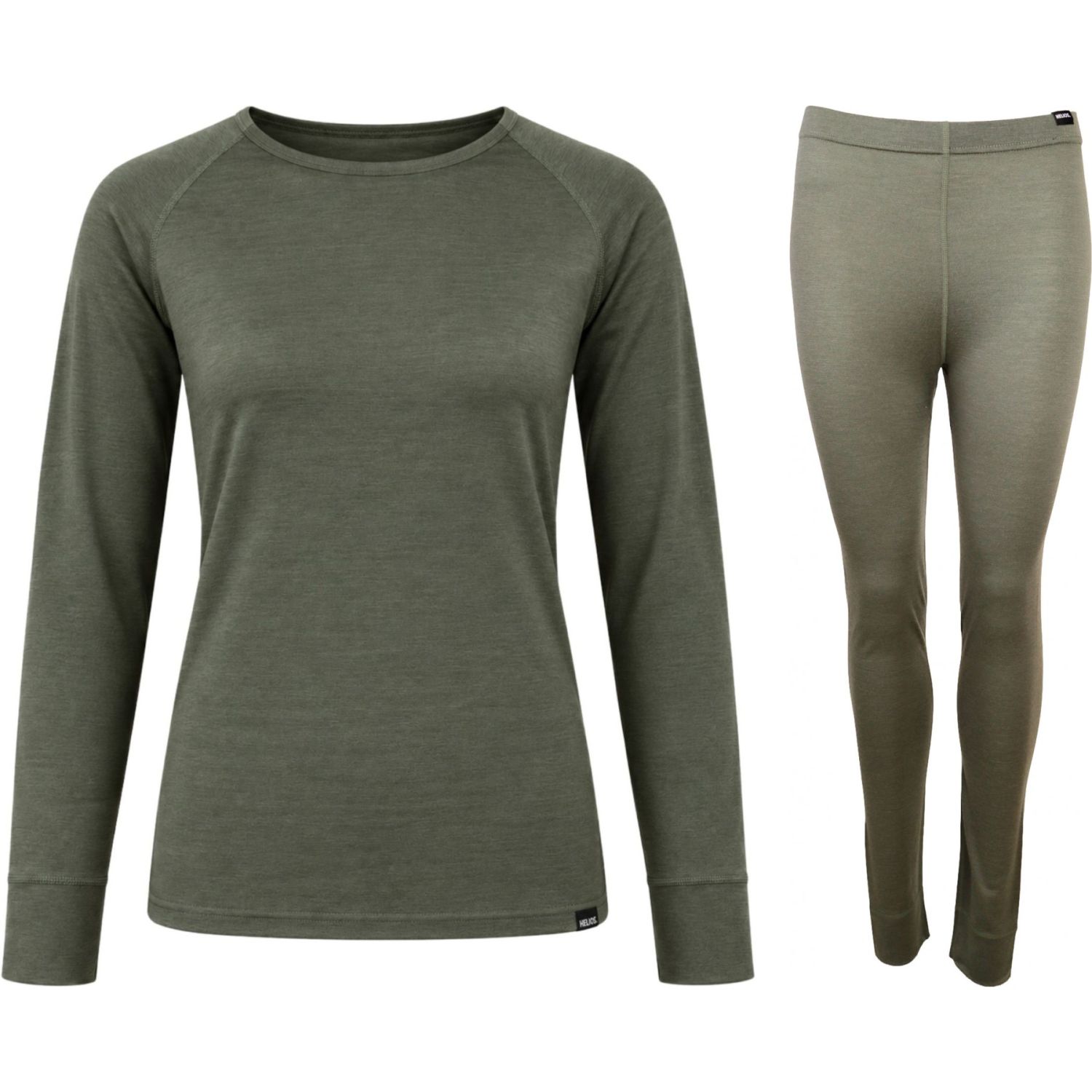 Helios Merino One skiundertøjssæt, dame, grøn