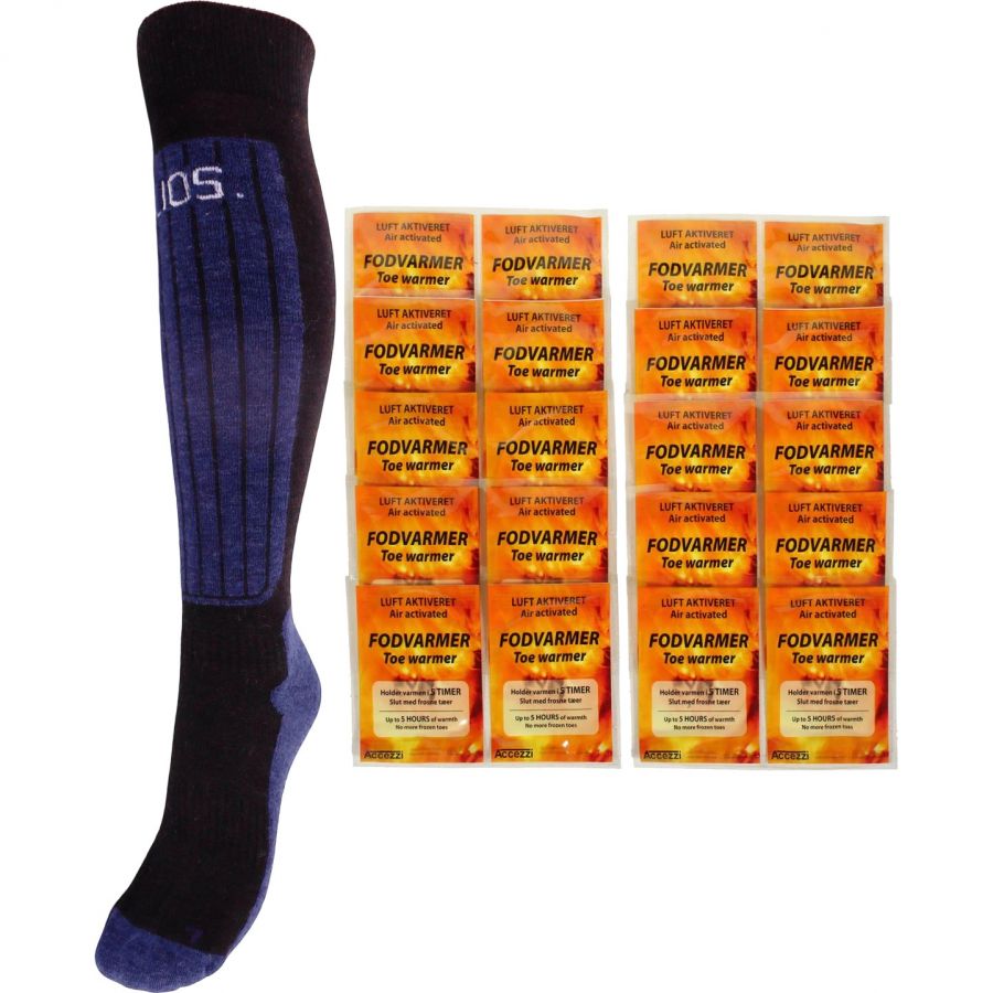 Accezzi Fodvarmer/Helios Merino One 60 sæt, unisex, navy