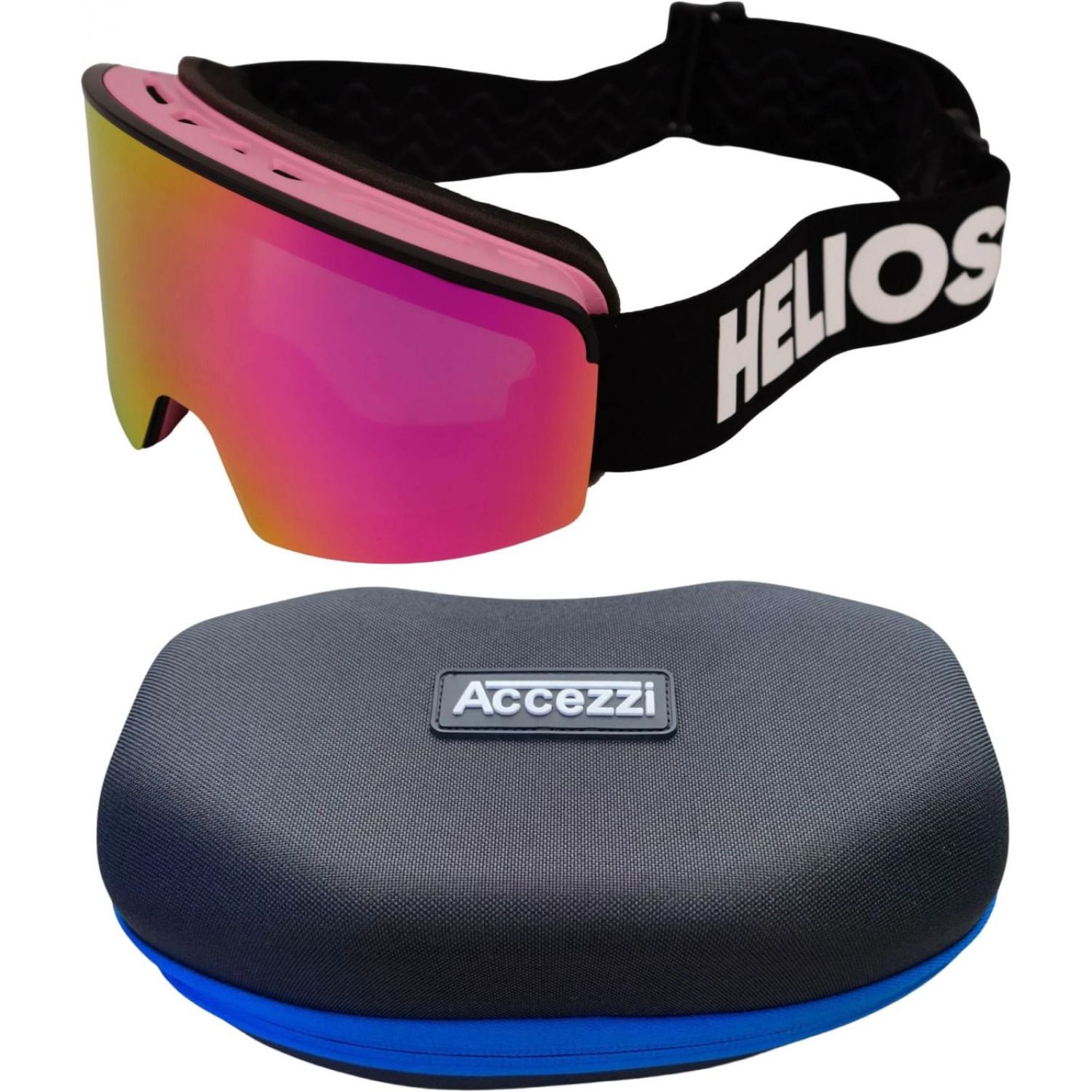 Helios Spark Magnet, junior, sort/pink + Accezzi Avoriaz gogglecase