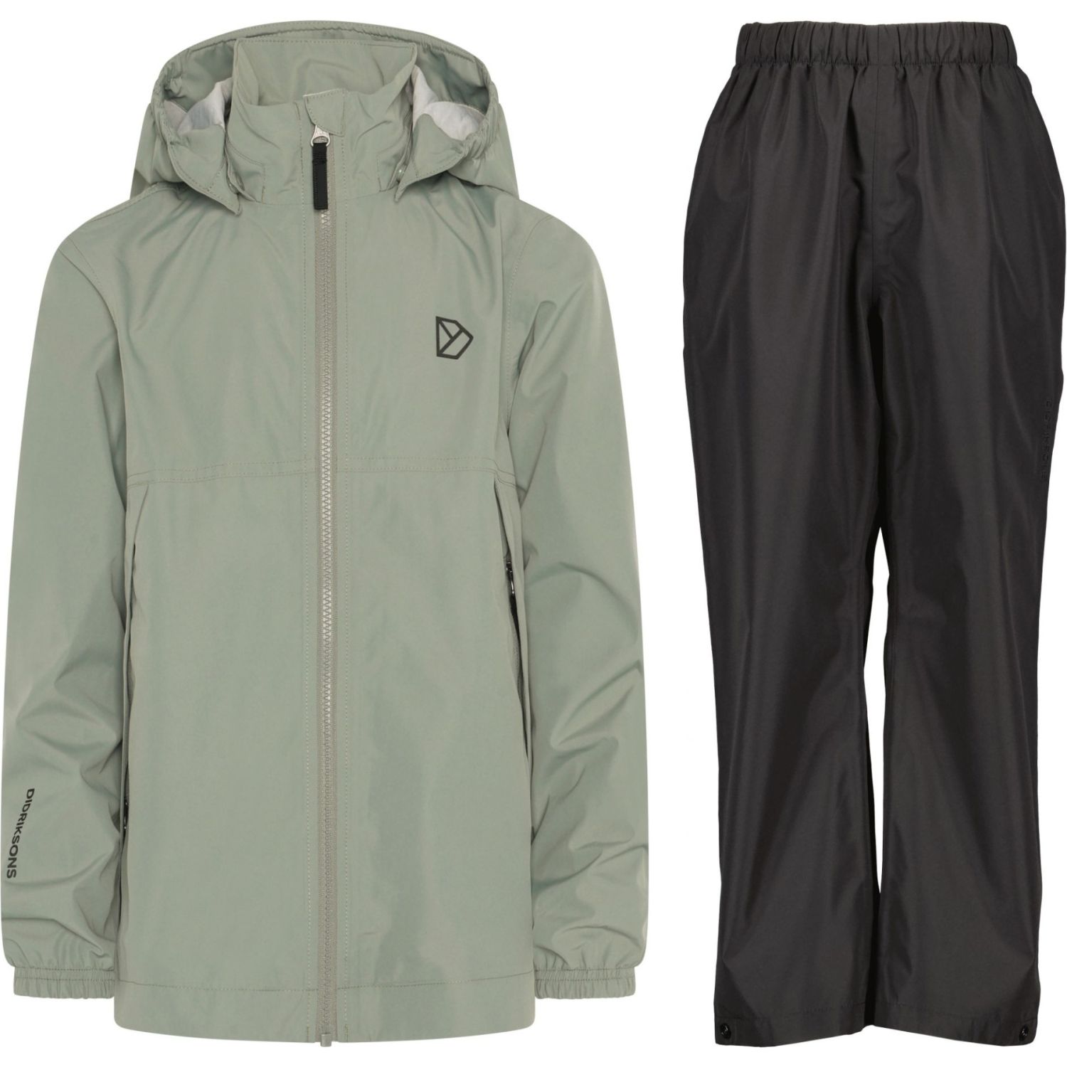 Didriksons Meliss/Penta regenpak, junior, lichtgroen/zwart