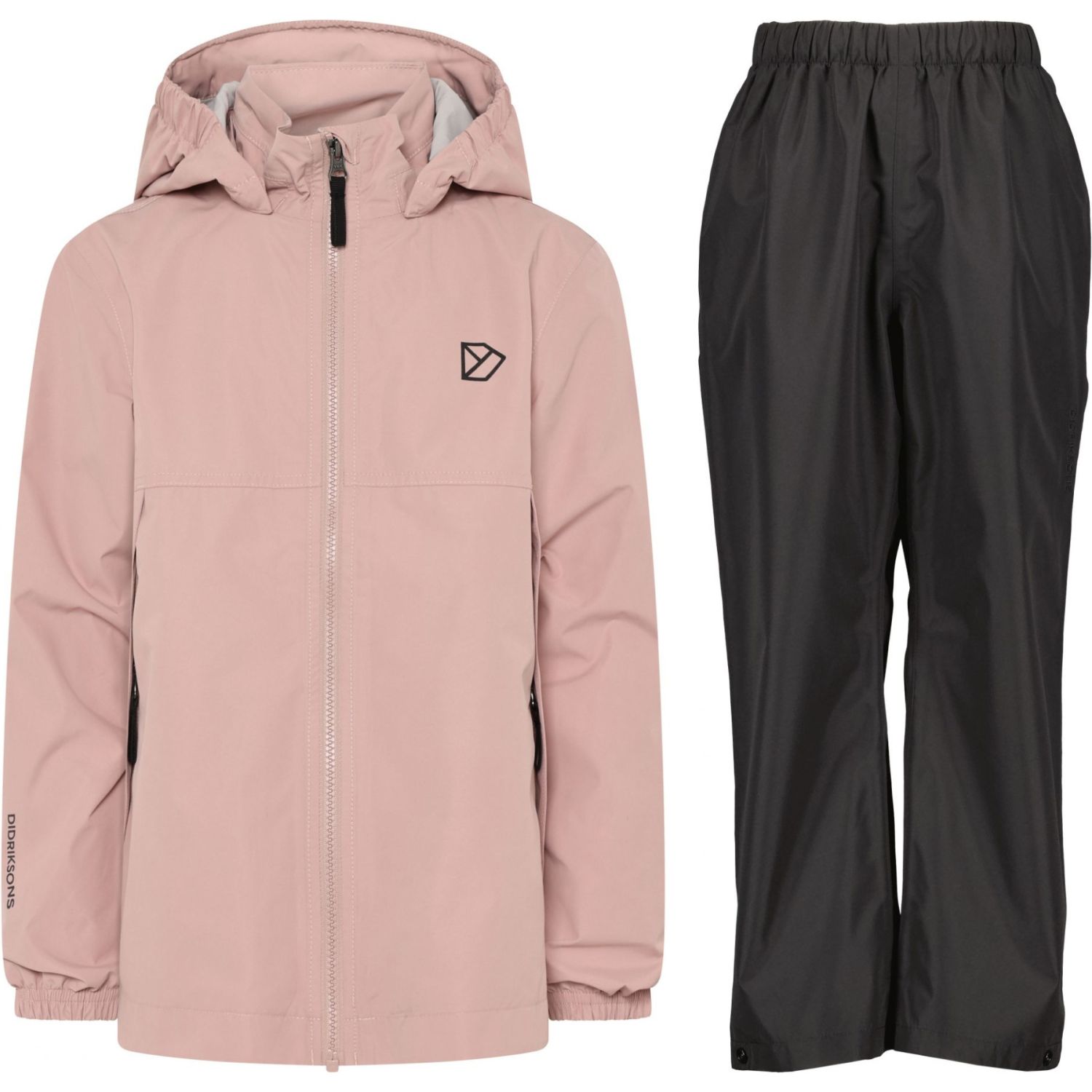 Didriksons Meliss/Penta regnsæt, junior, lyserød/sort