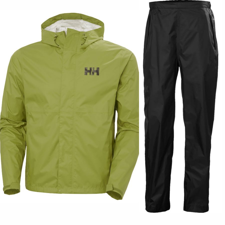 Helly Hansen Loke 2.0/Loke regnsæt, herre, sort/grøn