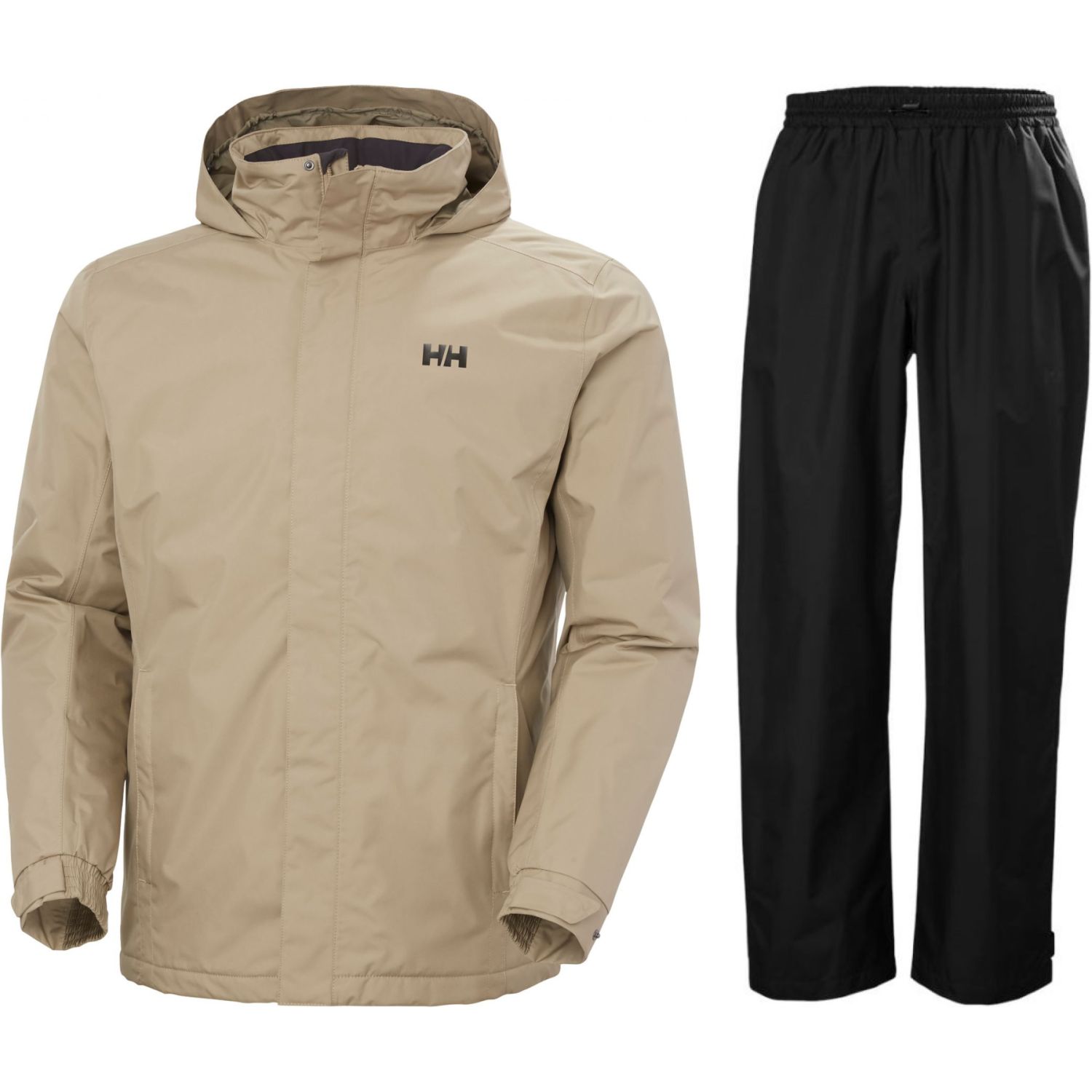 Helly Hansen HH Rain/Dubliner Insulated regnsæt, herre, sort/beige