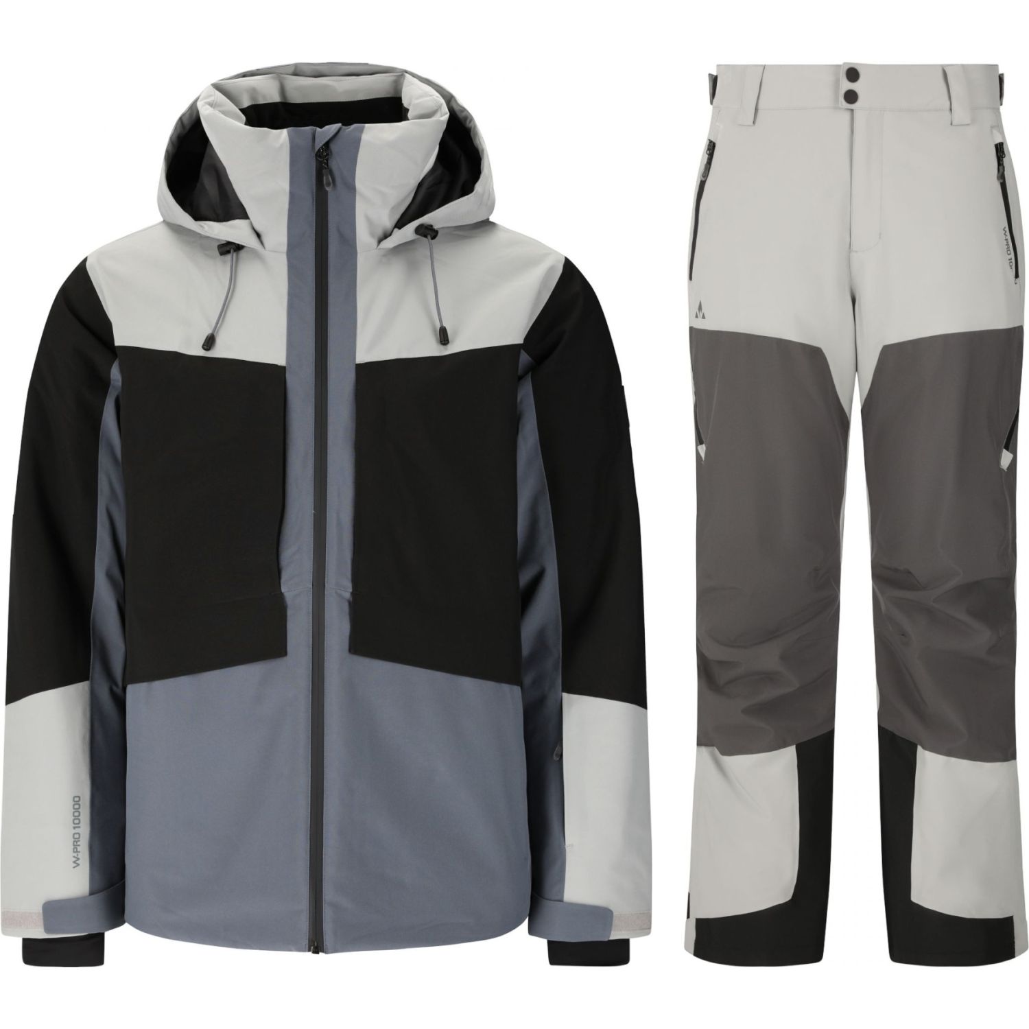 Whistler Kingland Ski-Jacke/Skihose-Regen-Set, Herren, grau